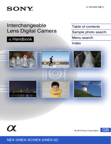 Sony NEX-3A/B Handbook | Manualzz