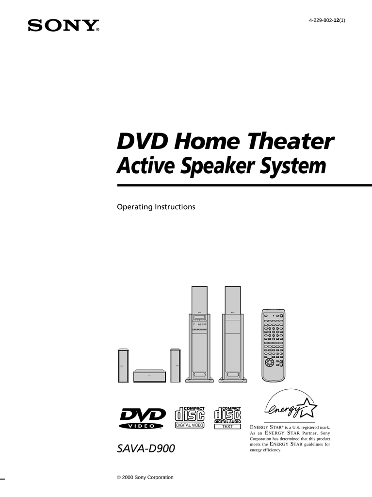 sony sava d900 speakers