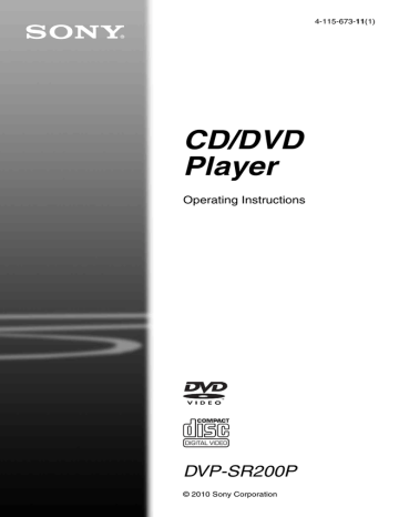 Sony DVP-SR200P Operating instructions | Manualzz