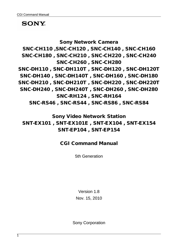 Sony Snc-rz25n Manual