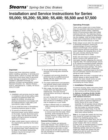 stearns spring set disc brakes