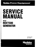 Robin Subaru RGV7500 Service Manual