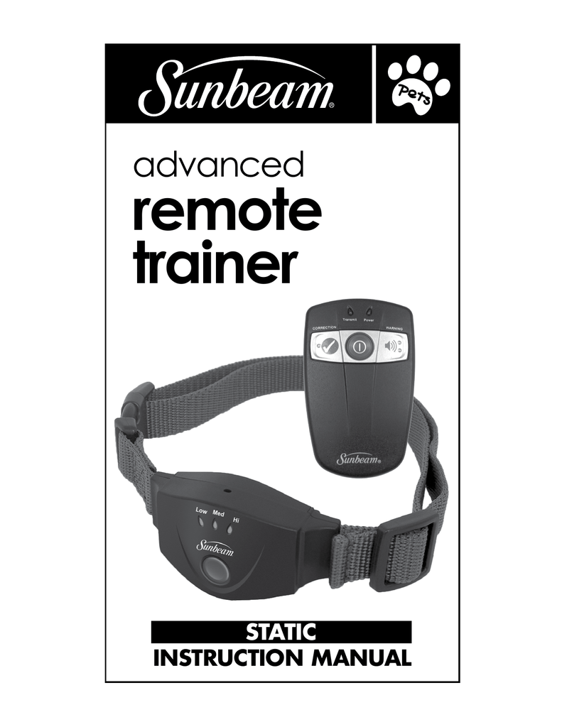 sunbeam remote trainer