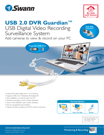 Swann Guardian USB DVR User Manual | Manualzz