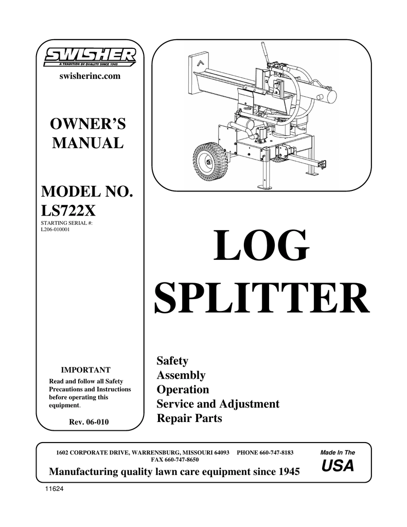 Swisher Log Splitter Parts Manual | Reviewmotors.co
