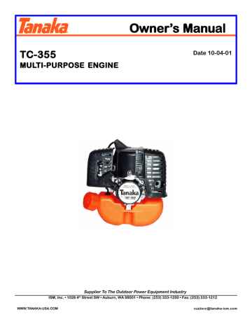 Tanaka TC-355 User's Manual | Manualzz