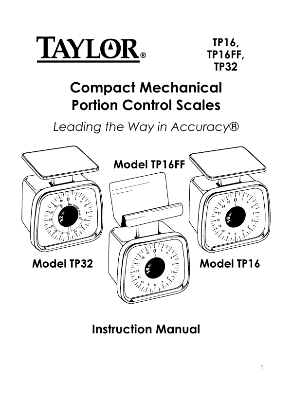 Compact Analog Portion Control Scale, TP16