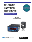 Teledyne Hastings 760 Plus Vacuum Gauge Manual
