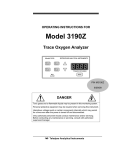 Teledyne 3190Z Trace Oxygen Analyzer User Manual
