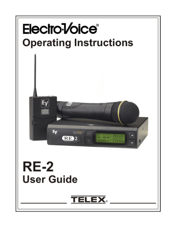 Telex ELECTRO-VOICE RE-2 User guide | Manualzz