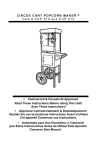 Circus Cart Popcorn Maker CCP-510, CCP-515 User Manual