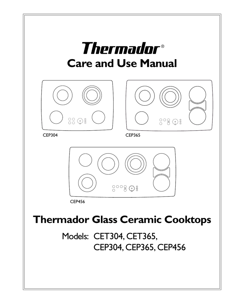 Thermador Cep304 User S Manual Manualzz Com