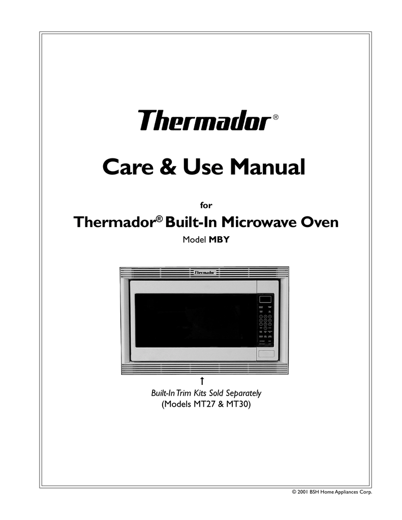 Thermador Mt27 User S Manual Manualzz Thermador Mt27 User S Manual