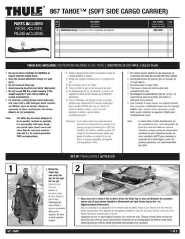 Thule Tahoe Bag 867 User s Manual Manualzz