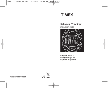 Timex 193-095000-04 User's Manual | Manualzz
