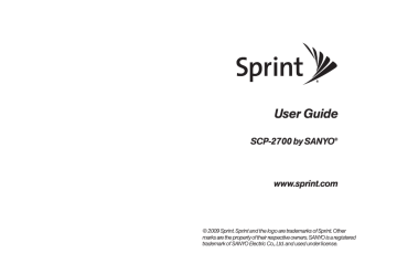 4A. Important Safety Information. Sanyo JUNO, SCP-2700, SCP-2700 Sprint ...