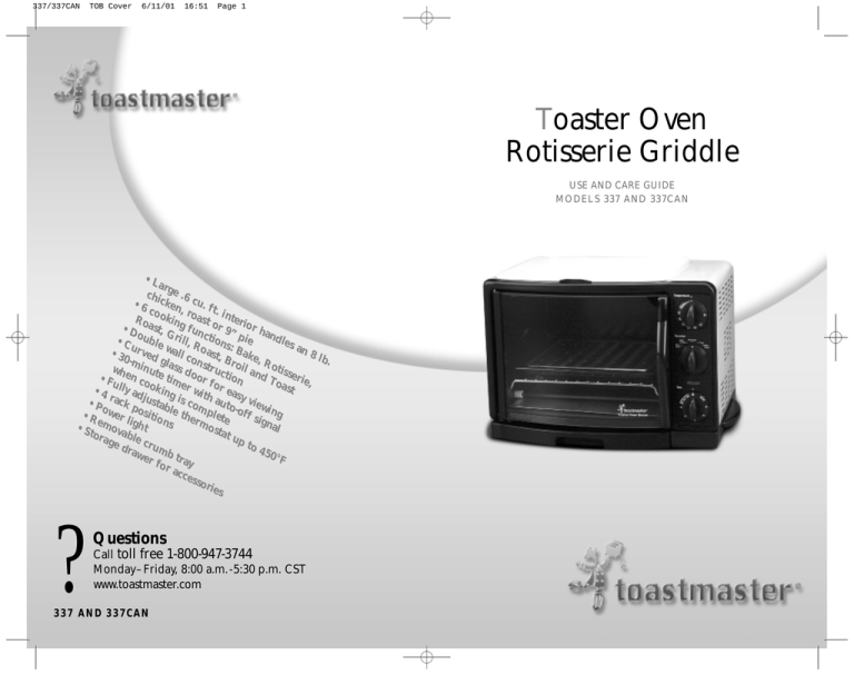 Toastmaster 337CAN User manual Manualzz