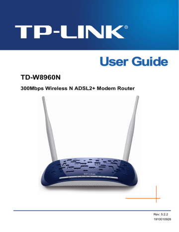 TP-Link TD-W8960N V5 User Guide | Manualzz
