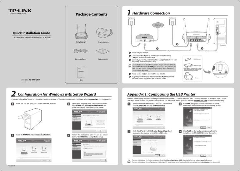tp link router printer setup