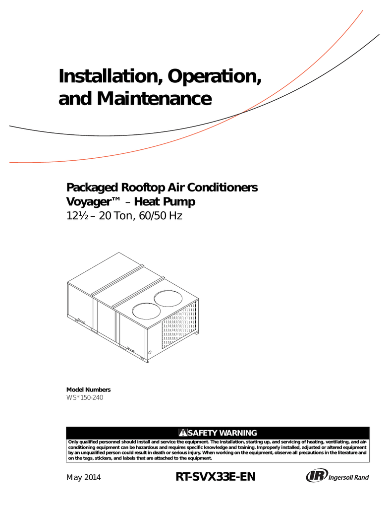 Trane Voyager 12.5 to 25 Tons User manual | Manualzz