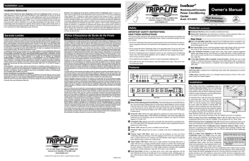 Tripp Lite isobar HT3100PC User's Manual | Manualzz