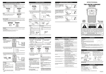 Venturer CDG 62 Instruction manual | Manualzz