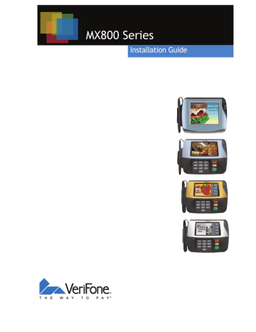 VeriFone MX800 Installation guide | Manualzz