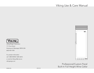 Viking VCWB301 Use and care guide | Manualzz