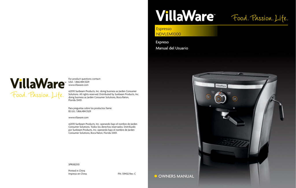 Villaware espresso outlet machine