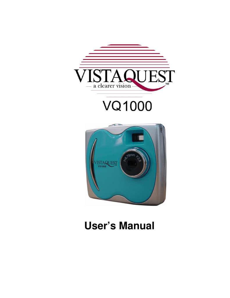 Vistaquest Vq1000 User S Manual Manualzz Com