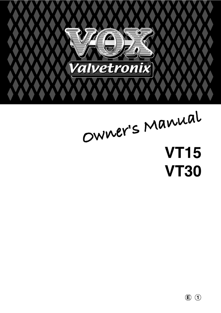 Схема vox valvetronix ad30vt