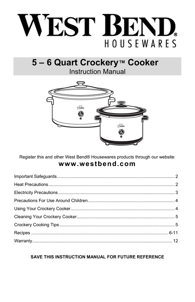 West Bend 84396 Stainless Steel Oval Electronic Crockery Cooker