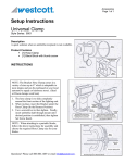 Westcott 8001 Universal Clamp Setup Instructions