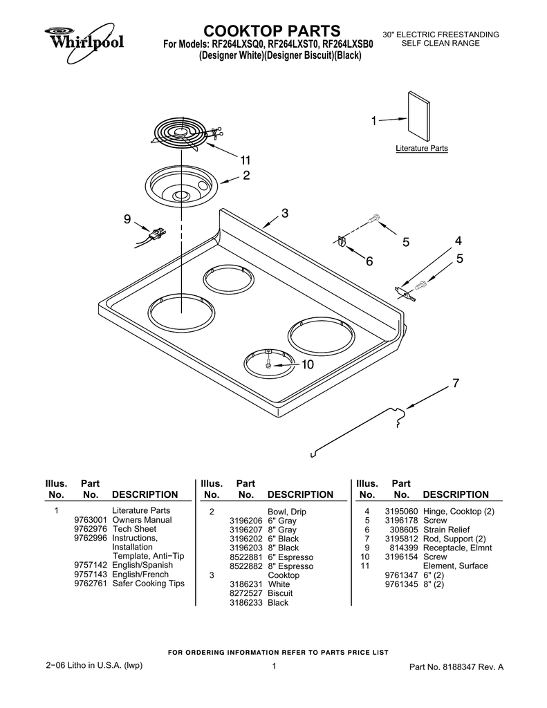 Whirlpool RF264LXS User manual | Manualzz