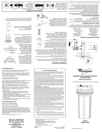 Whirlpool WHCF-DUF User's Manual | Manualzz