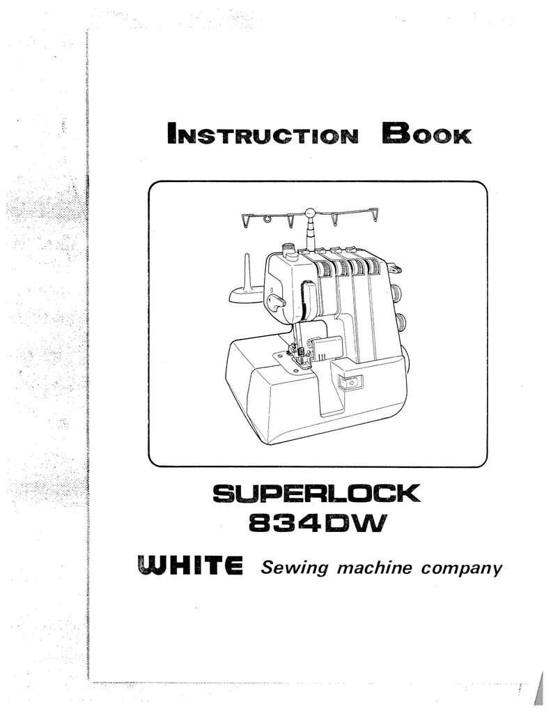 White Superlock 834DW User manual | Manualzz