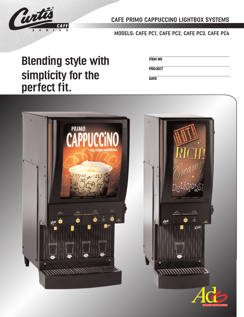 Wibur Curtis Company CAFE PC1 User's 