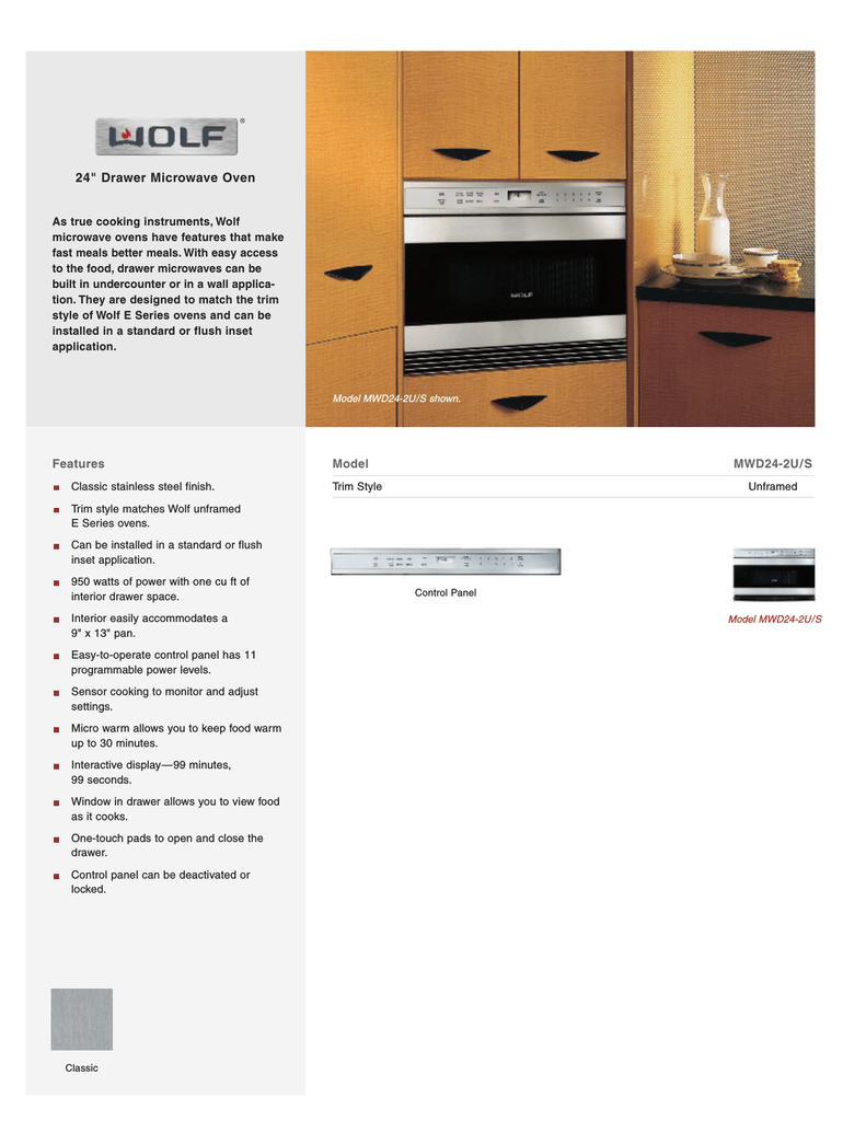 Wolf Mwd24 2u S User S Manual Manualzz Com