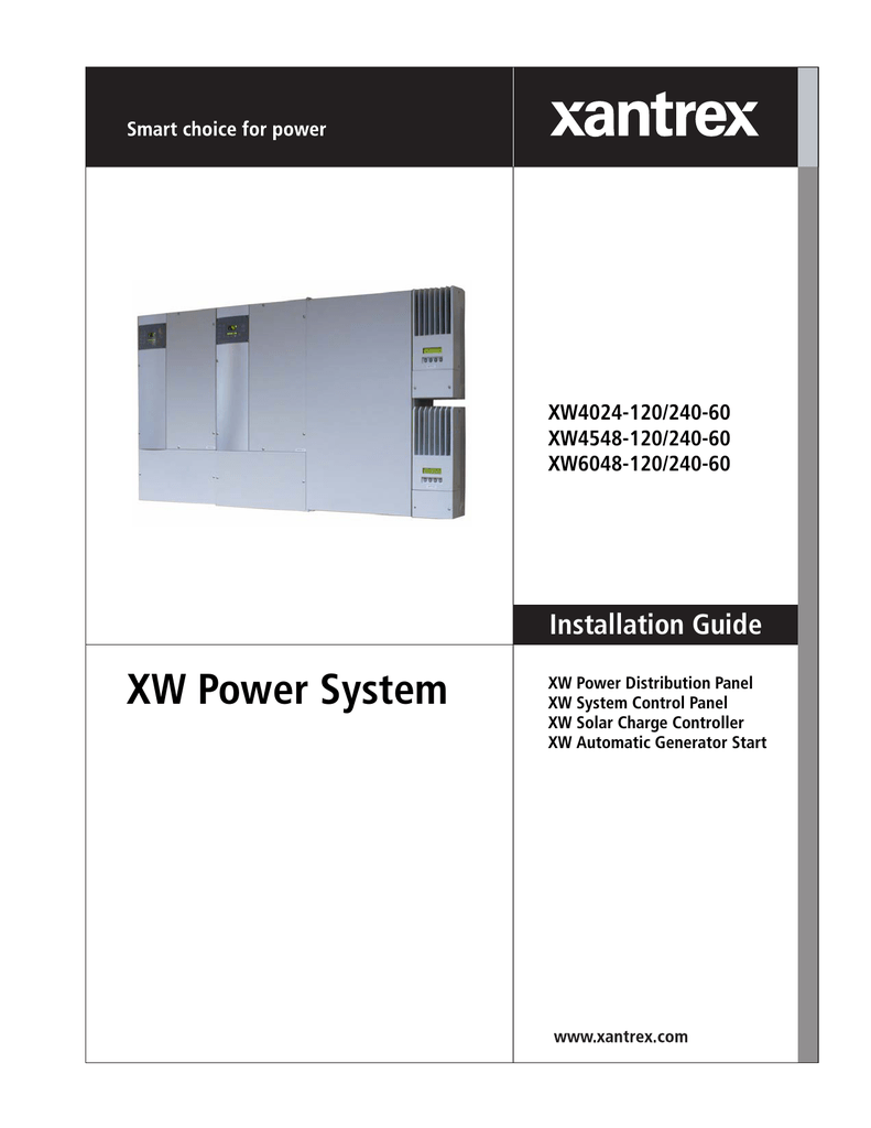 Xantrex XW4024120/24060 User manual Manualzz