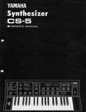 Yamaha CS-5 Owner's Manual | Manualzz
