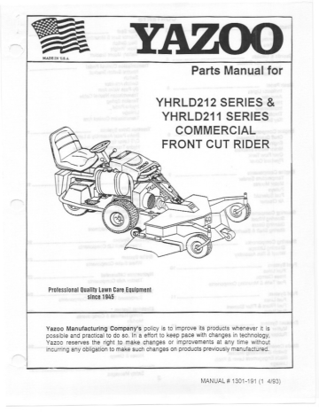 Yazoo/Kees YHRLD211 User's Manual | Manualzz