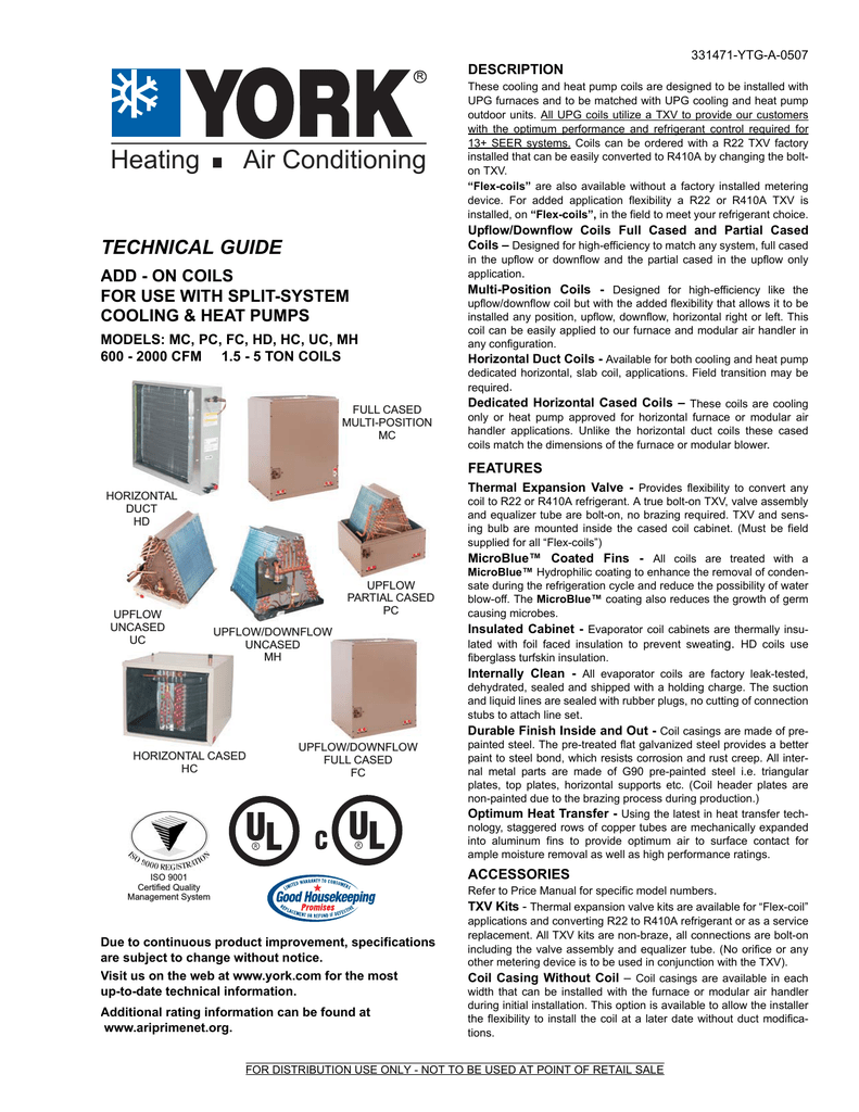 York Air Handler Manuals