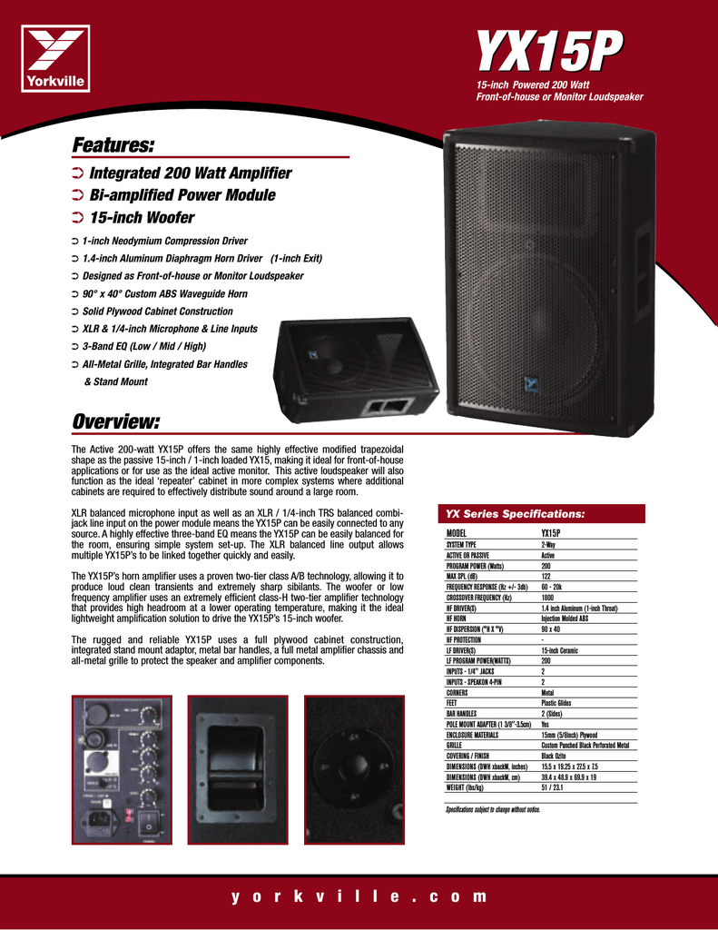 yorkville powered monitor
