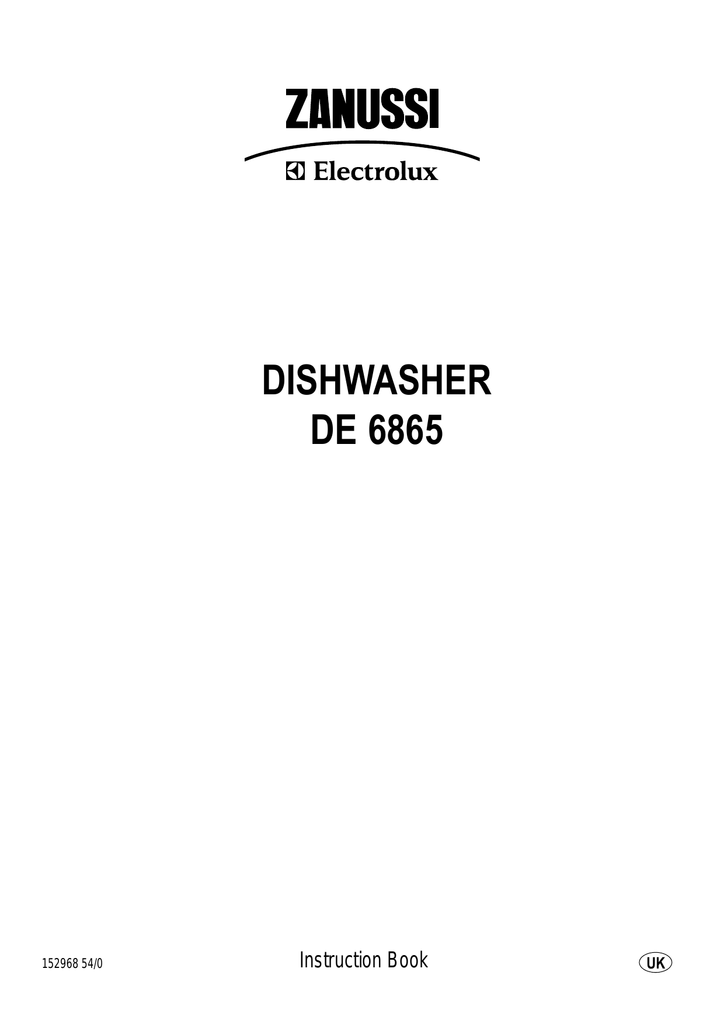 zanussi integrated dishwasher fitting instructions