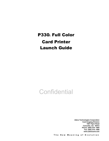 Zebra Printer P330IIII User's Manual | Manualzz