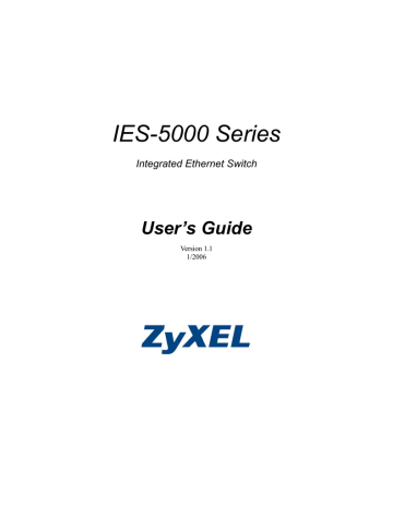 ZyXEL IES-5000 User's Manual | Manualzz