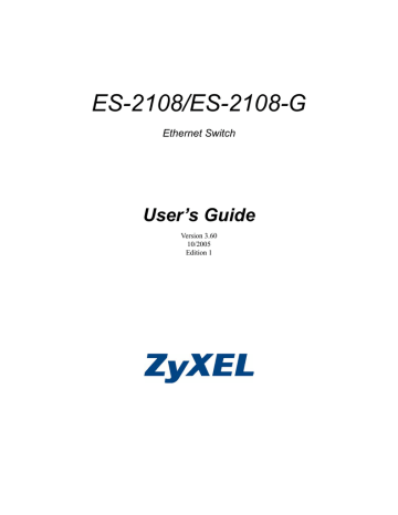 ZyXEL Dimension ES-2108 User's Manual | Manualzz