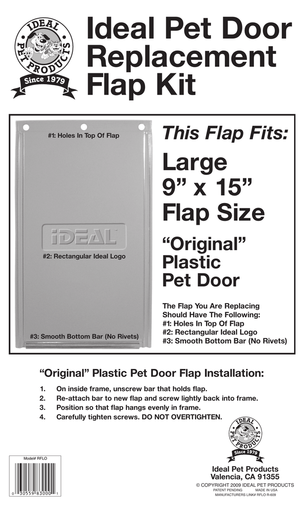 Ideal Pet Products Large Replacement Flap Rflo Cat Doors Cat Doors