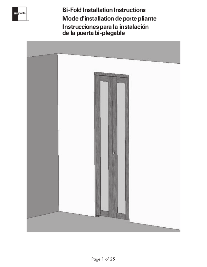 Reliabilt Bifold Closet Door Installation Instructions Dandk Organizer