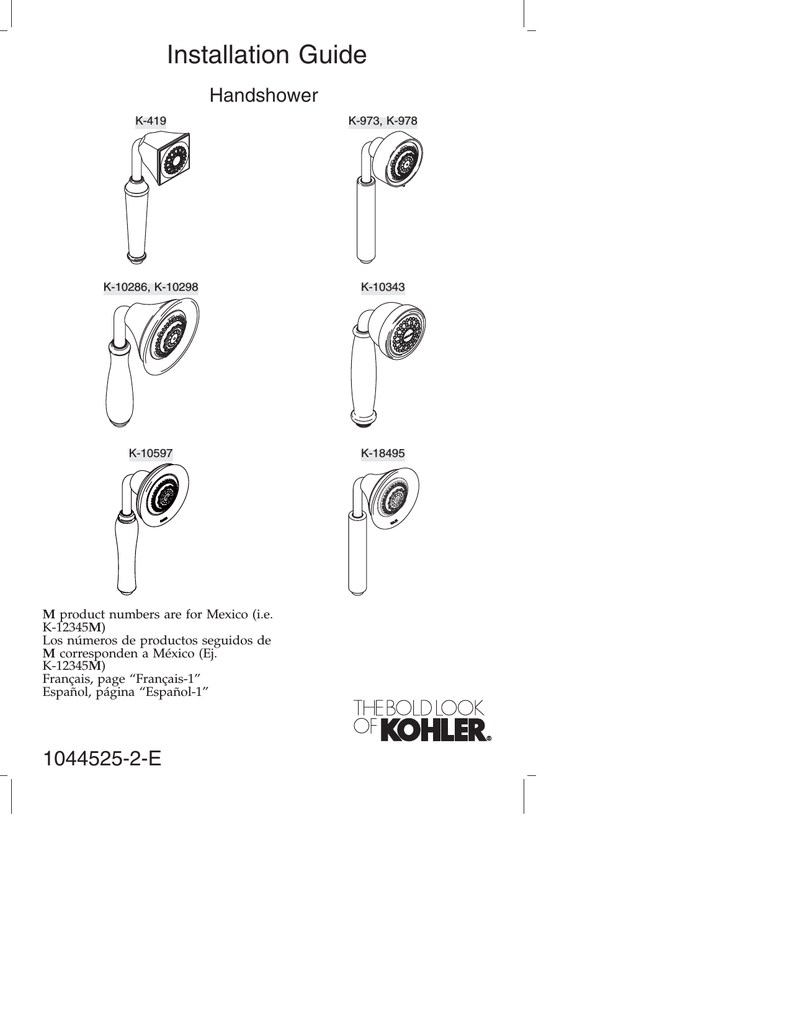 Kohler K 10597 Cp K 10343 Bn K 10286 Bn K 10826 4 Bn K 973 Sn K 973 Bn K 10825 4 Bn K 973 Cp K 10828 4 Cp K 10286 Bv Installation Guide Manualzz